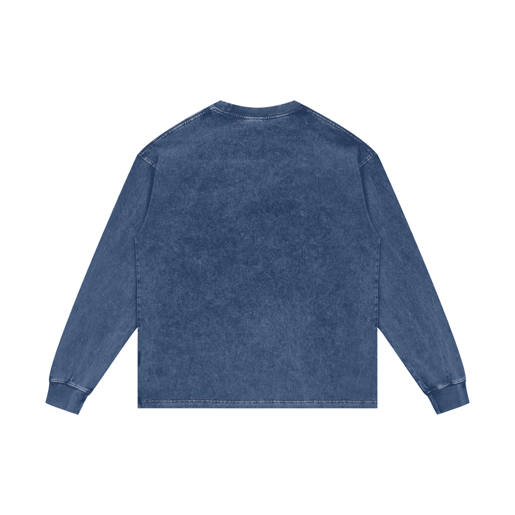 Founders Acid Wash Oversize Long Sleeve T-Shirt